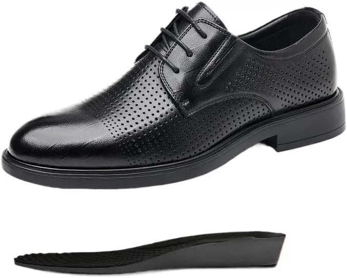 Men’s 2-Inch Height Increasing Shoes Formal Dress Oxford, Men's Elevator Shoe 2" Taller Business