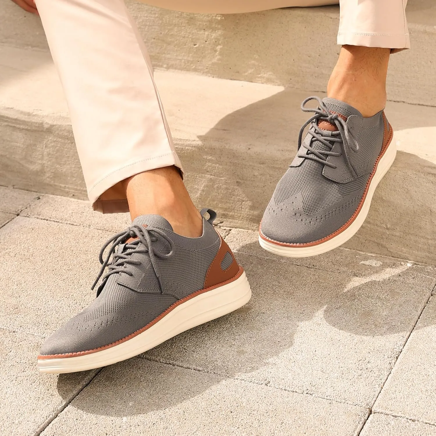 Men's Breeze Mesh Oxfords Sneakers Business Casual Comfortable Walking Shoes