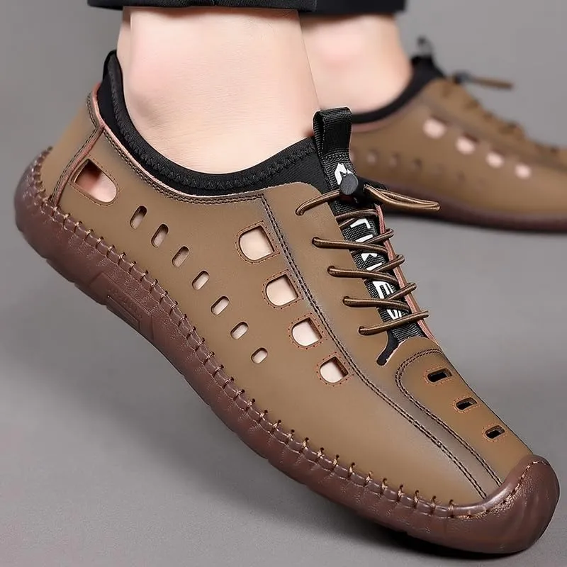 Men's Casual Dress Oxfords Business Mesh Shoes Fashion Sneakers Lightweight Comfortable Brogue Shoes