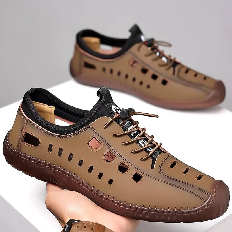 Men's Casual Dress Oxfords Business Mesh Shoes Fashion Sneakers Lightweight Comfortable Brogue Shoes
