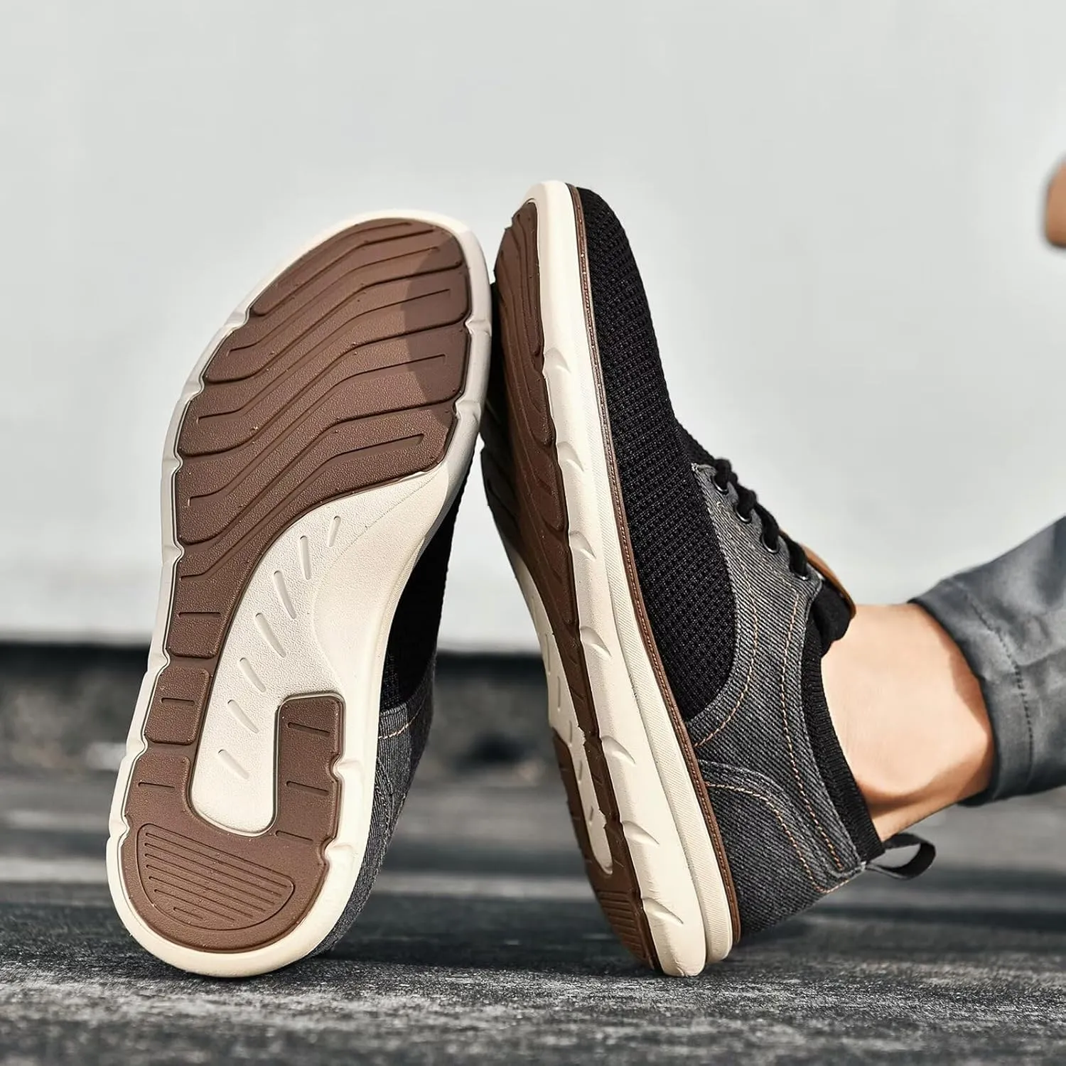 Men's Casual Dress Oxfords Business Walking Shoes Comfortable Mesh Work Sneakers