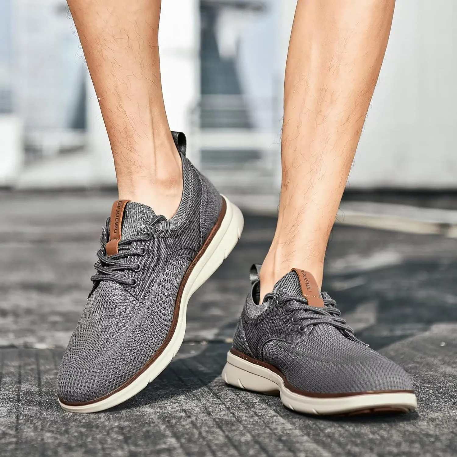 Men's Casual Dress Oxfords Business Walking Shoes Comfortable Mesh Work Sneakers