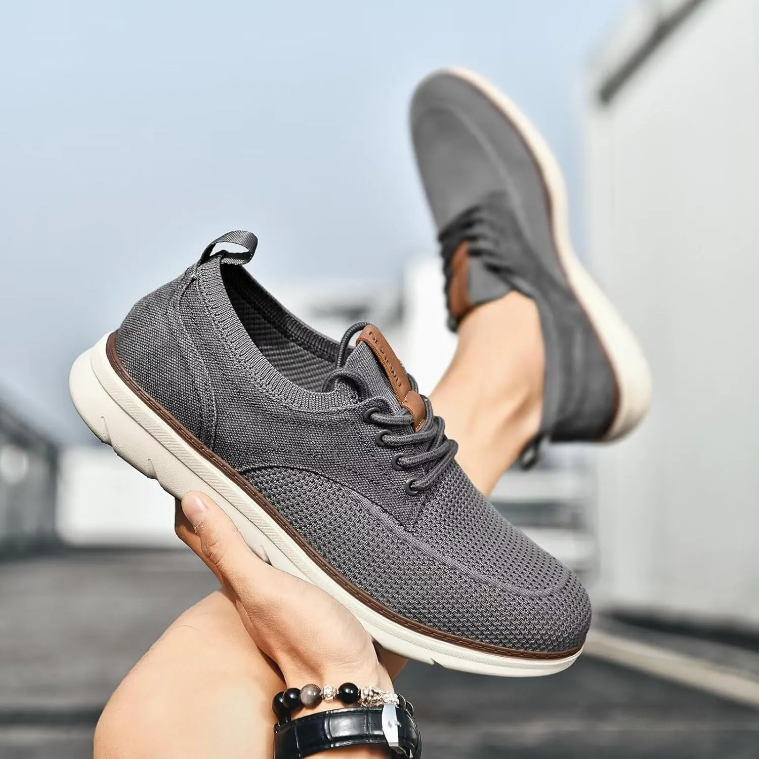 Men's Casual Dress Oxfords Business Walking Shoes Comfortable Mesh Work Sneakers