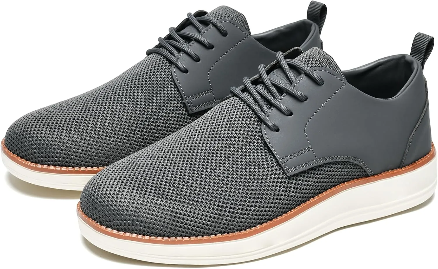 Men's Casual Dress Oxfords Shoes Breathable Knit Leisure Fashion Sneakers Lightweight Comfortable Walking Shoes