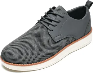 Men's Casual Dress Oxfords Shoes Breathable Knit Leisure Fashion Sneakers Lightweight Comfortable Walking Shoes