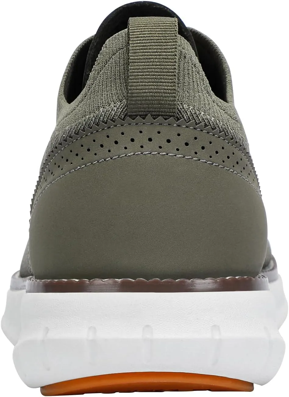 Men's Casual Dress Oxfords Shoes Breathable Knit Leisure Fashion Sneakers Lightweight Comfortable Walking Shoes