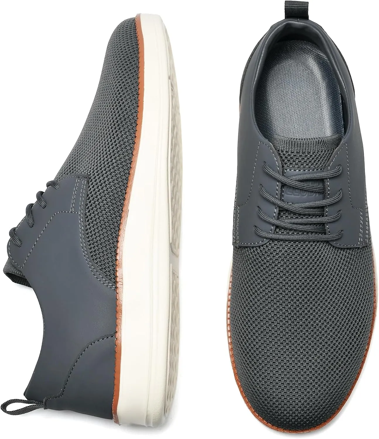 Men's Casual Dress Oxfords Shoes Breathable Knit Leisure Fashion Sneakers Lightweight Comfortable Walking Shoes
