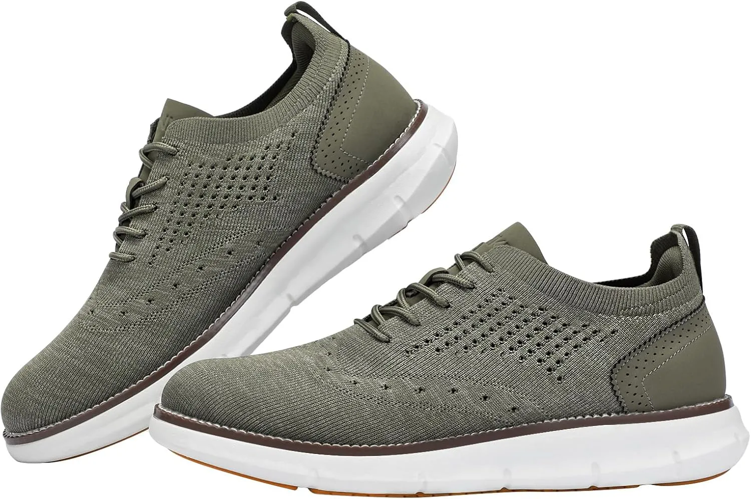 Men's Casual Dress Oxfords Shoes Breathable Knit Leisure Fashion Sneakers Lightweight Comfortable Walking Shoes