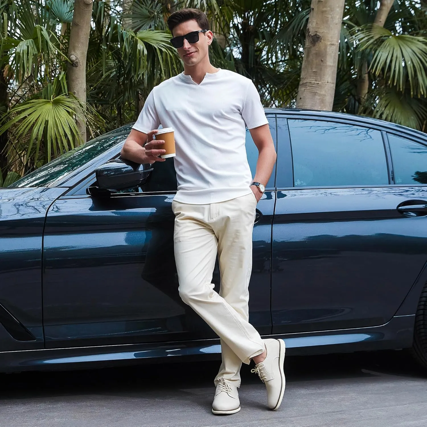 Men's Casual Dress Shoes Fashion Dress Sneakers Business Casual Shoes Comfortable Work Oxfords Office Walking Sneakers