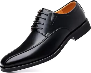 Men's Classic Derby Oxford Dress Shoes, Leather Lace-up (Black, Adult, Men, 11.5, Digital, US Shoe System, M (Medium))