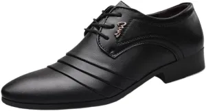Men's Classic Lace-Up Oxford Shoes Mens Comfort Hand Stitched Business Derby Shoes Luxury Dress Shoes