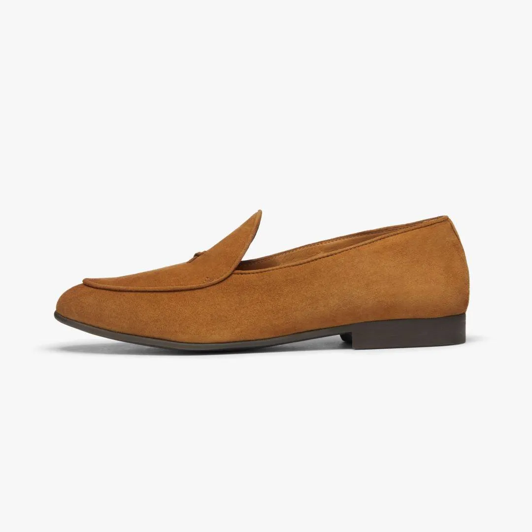Men's Cognac Suede Milano Loafer From Del Toro Shoes