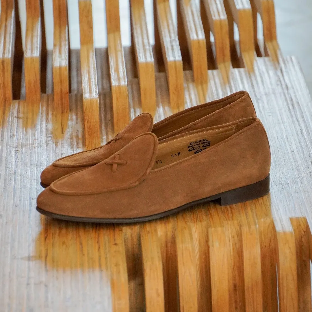 Men's Cognac Suede Milano Loafer From Del Toro Shoes