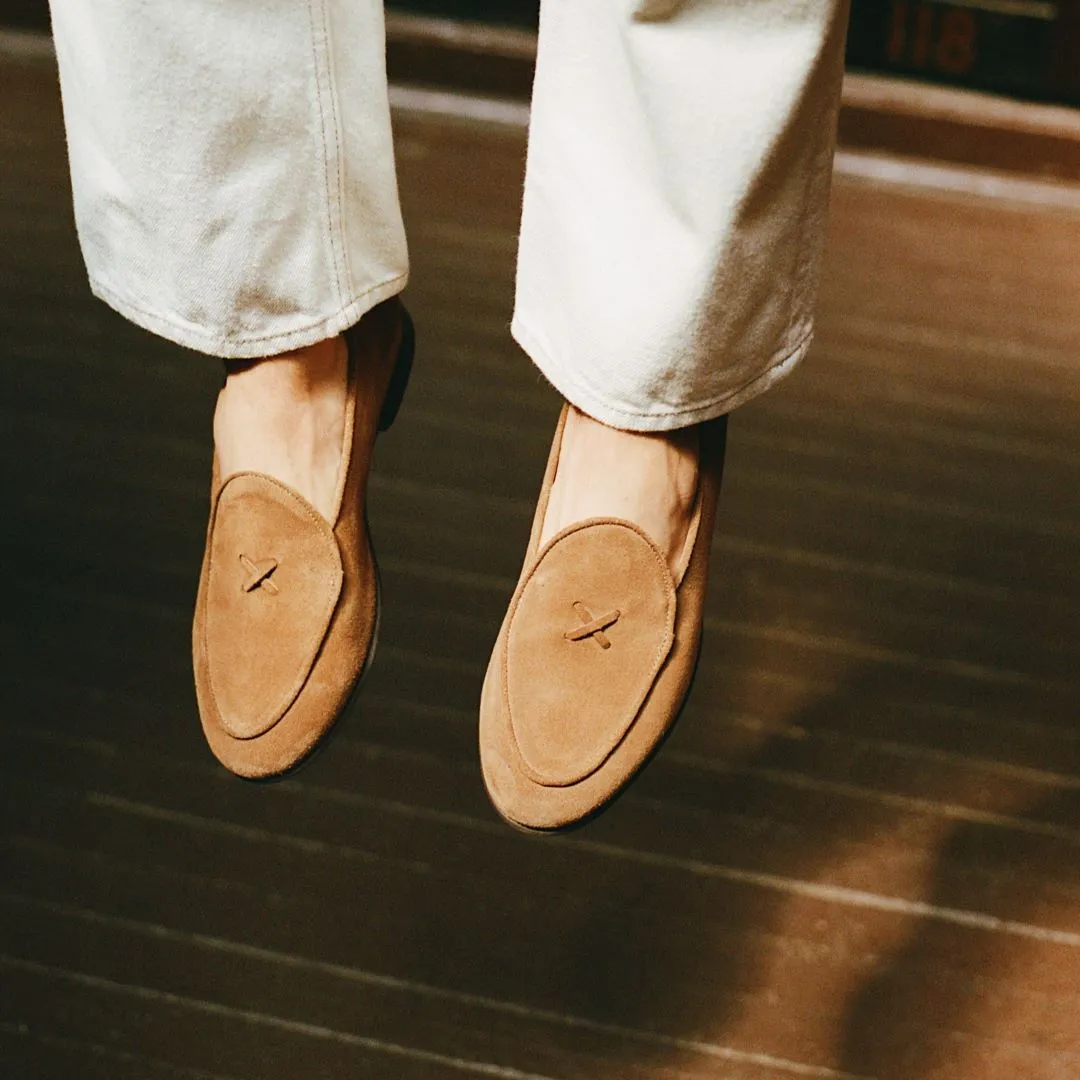 Men's Cognac Suede Milano Loafer From Del Toro Shoes