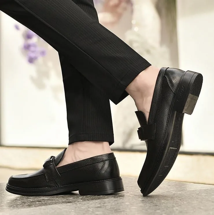 Men's Comfort Dress Shoes Casual Business Oxford Shoes for Men Classic Slip On Pointed Toe Derbys Shoes
