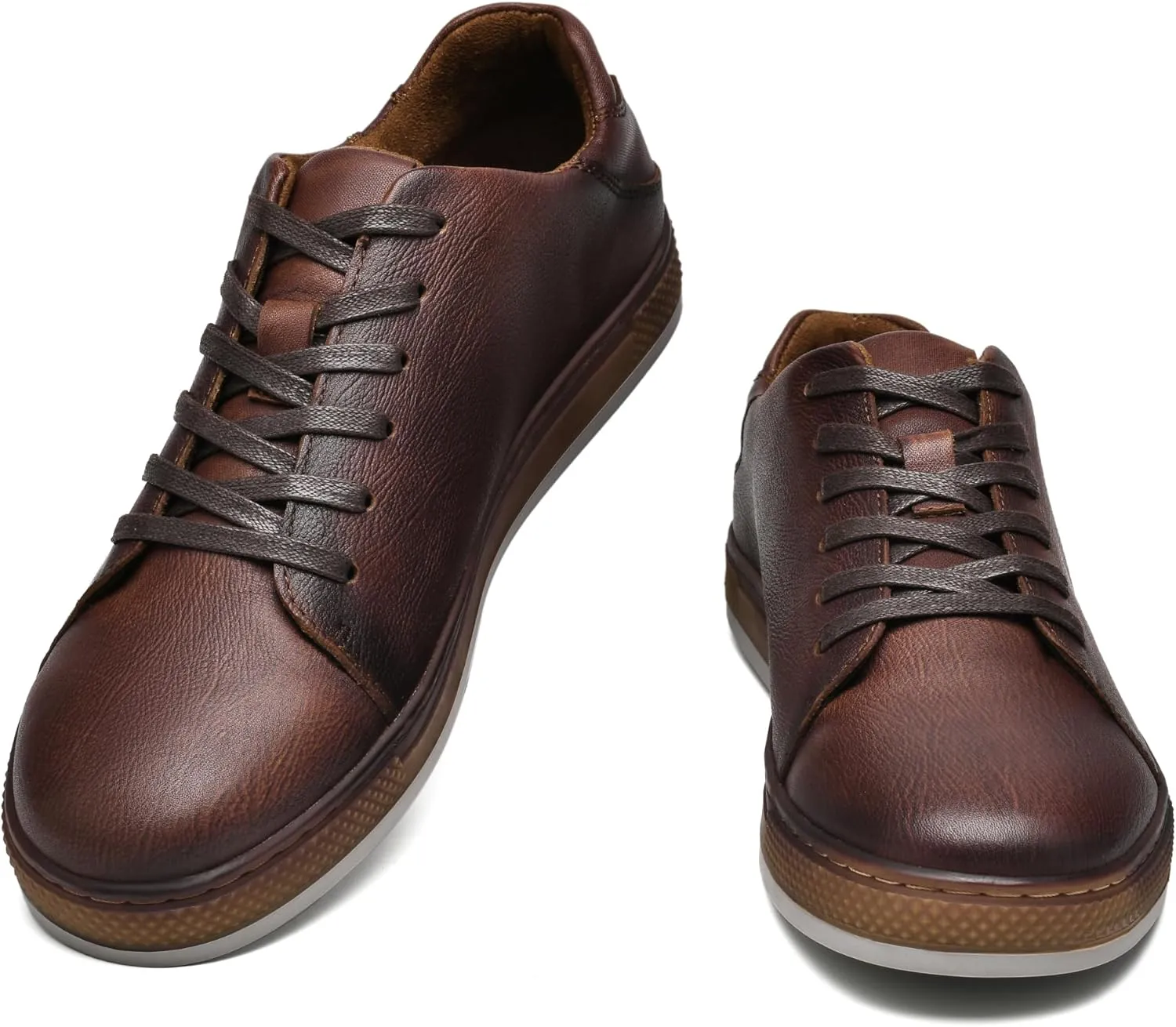 Mens Dress Casual Sneakers Business Casual Shoes Oxford Shoes for Men Mens Brown Dress Shoes Actual Leather Comfortable Mens Casual Oxford Shoe for Bussines Wedding