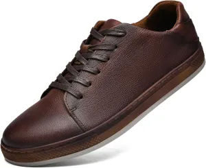 Mens Dress Casual Sneakers Business Casual Shoes Oxford Shoes for Men Mens Brown Dress Shoes Actual Leather Comfortable Mens Casual Oxford Shoe for Bussines Wedding
