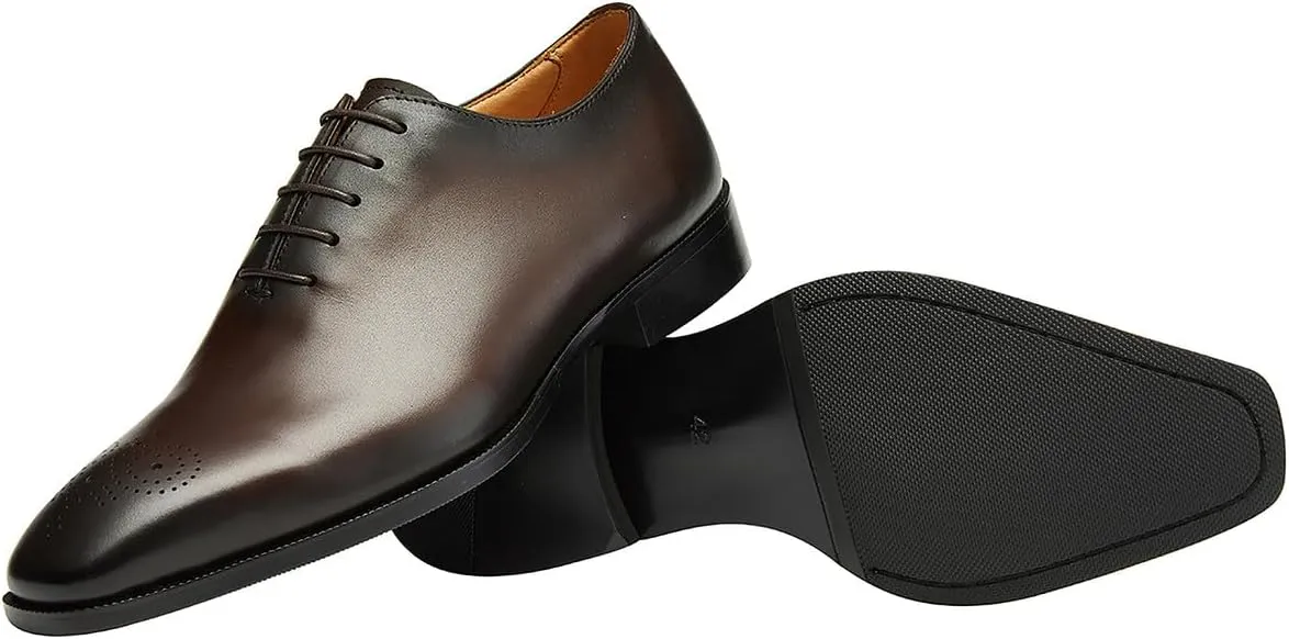 Mens Dress Oxford Shoes Business Casual Wholecut Tuxedo Wedding Shoes for Men