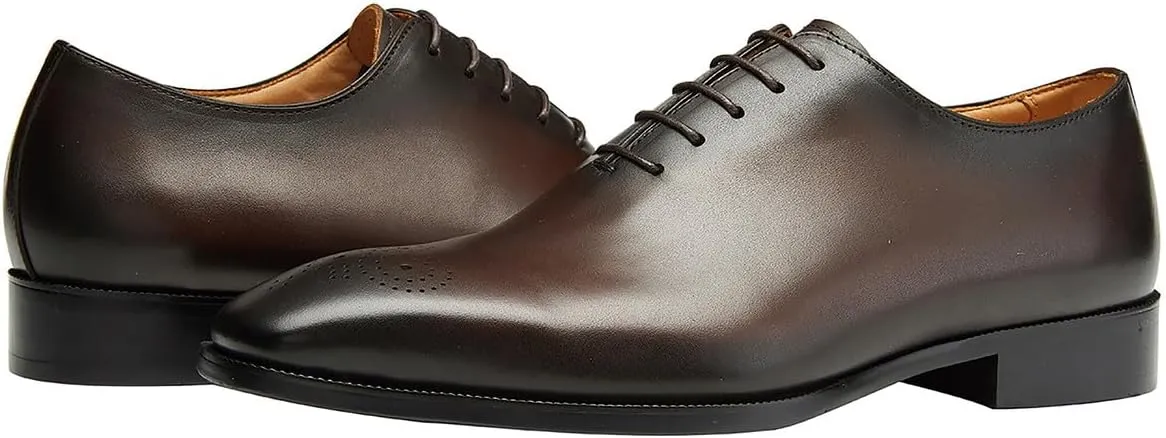 Mens Dress Oxford Shoes Business Casual Wholecut Tuxedo Wedding Shoes for Men