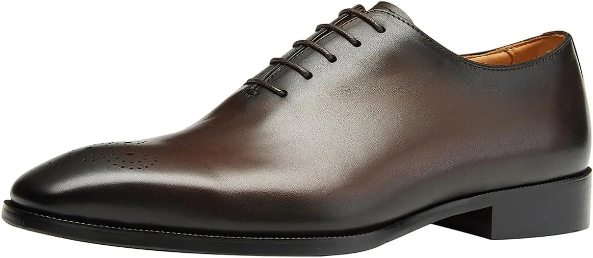 Mens Dress Oxford Shoes Business Casual Wholecut Tuxedo Wedding Shoes for Men