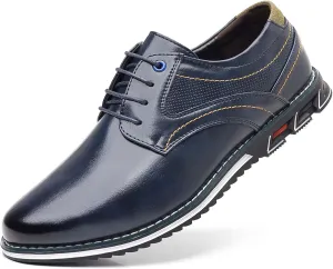 Men’s Dress Shoes Casual Business Oxford Derby Orthopedic Leather Shoes Comfortable Walking Shoes Office Loafers Work Flats