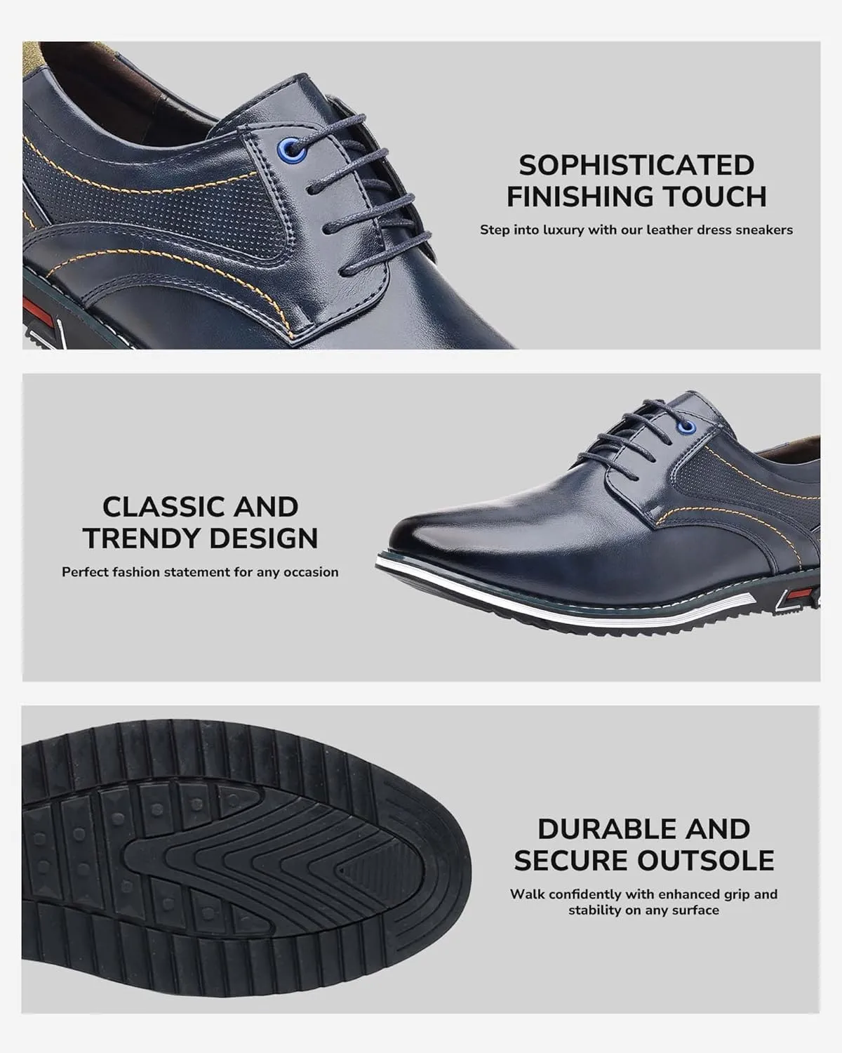 Men’s Dress Shoes Casual Business Oxford Derby Orthopedic Leather Shoes Comfortable Walking Shoes Office Loafers Work Flats