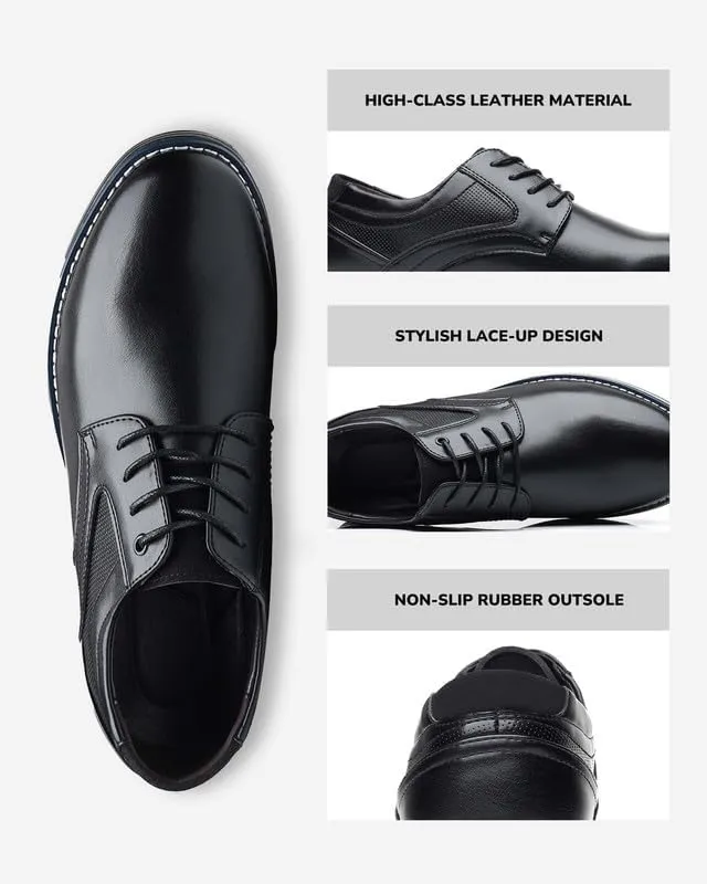 Men’s Dress Shoes Casual Oxford Leather Shoes No-Strip Comfortable Derby Orthopedic Sneakers Business Office Loafers