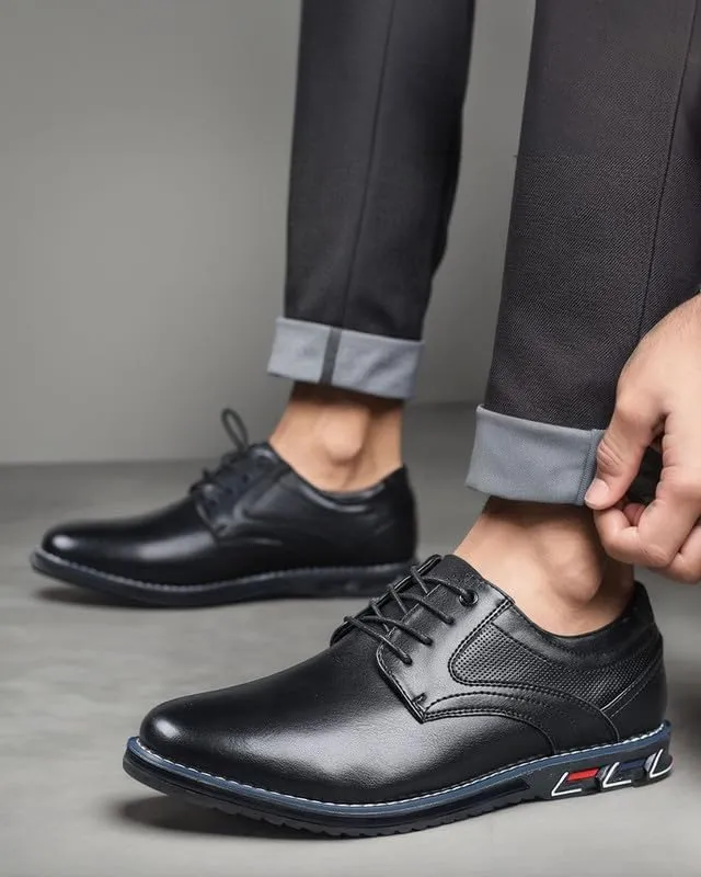 Men’s Dress Shoes Casual Oxford Leather Shoes No-Strip Comfortable Derby Orthopedic Sneakers Business Office Loafers