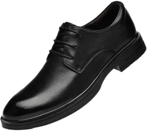 Men's Dress Shoes Fashion Patent Leather Oxford Shoes Business Wedding Lace Up Leather Shoes(Black,8)