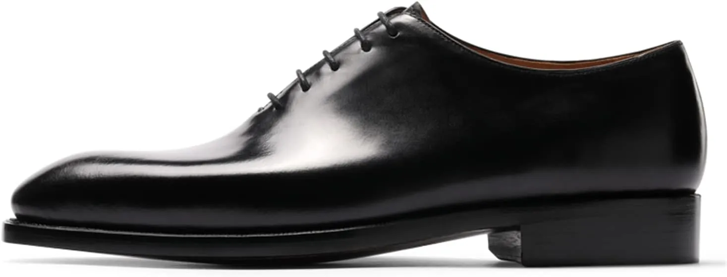 Mens Dress Shoes Leather Plain Toe Whole-Cut Oxford Shoes for Men