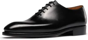 Mens Dress Shoes Leather Plain Toe Whole-Cut Oxford Shoes for Men