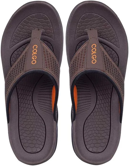 Mens Flip Flops Comfort Sport Thong Sandals for Indoor Outdoor Casual Beach Flip Flops for Men with Arch Support