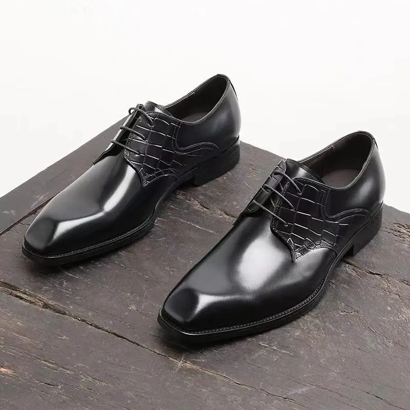 Mens Handcrafted Leather Wingtip Oxford Dress Shoes Brogue Business Formal Comfortable Slip Resistant