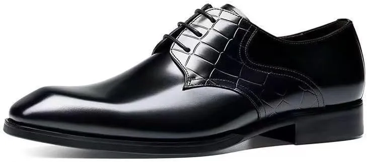 Mens Handcrafted Leather Wingtip Oxford Dress Shoes Brogue Business Formal Comfortable Slip Resistant