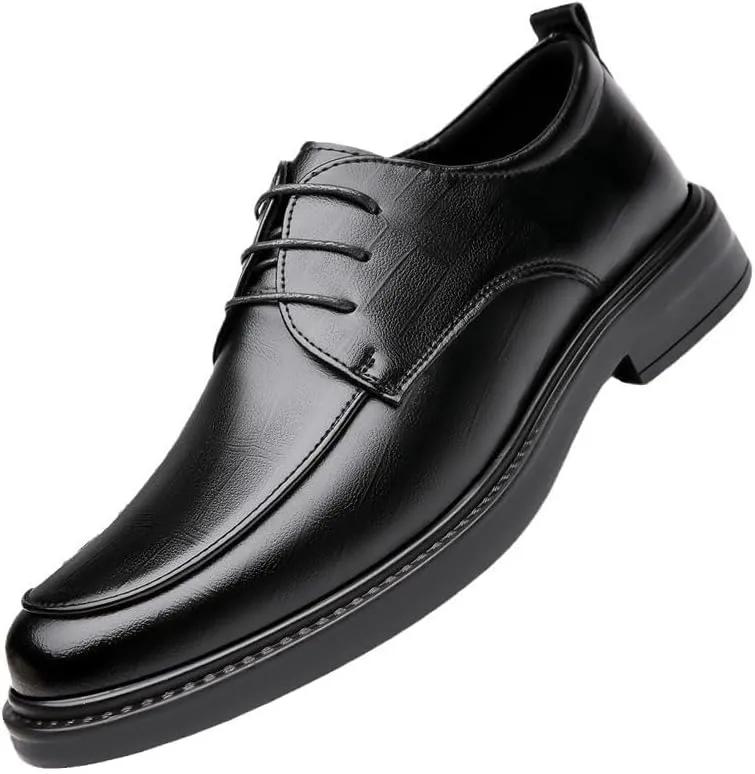 Men's Lace-Up Business Oxford Shoes Genuine Leather Loafers Comfortable Formal Weeding Tuxedo Dress Shoes for Men