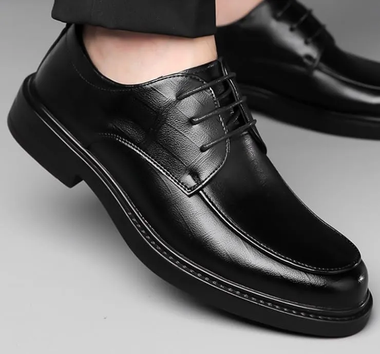Men's Lace-Up Business Oxford Shoes Genuine Leather Loafers Comfortable Formal Weeding Tuxedo Dress Shoes for Men