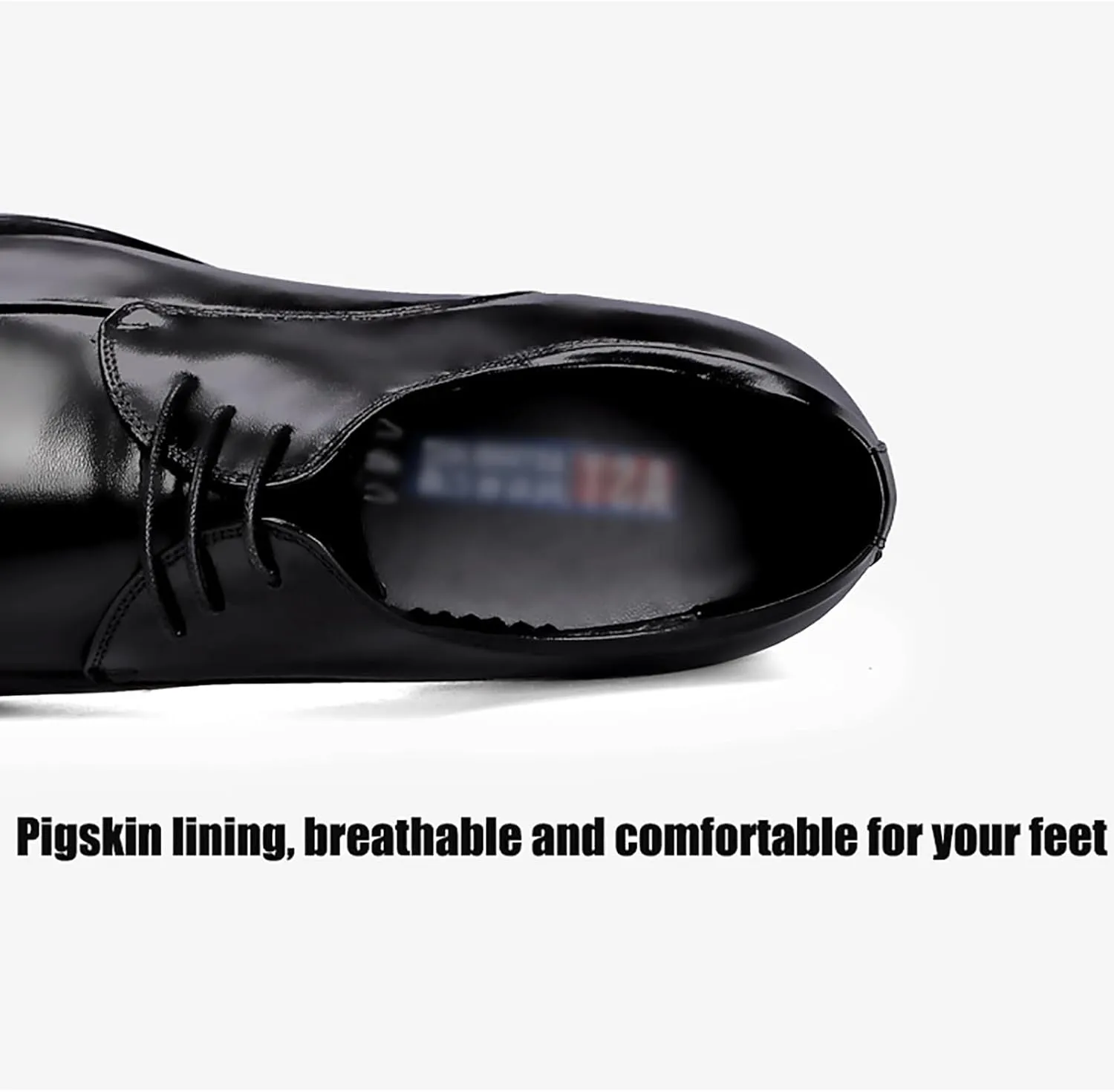 Men's Leather Dress Shoes for Formal Business Occasions Breathable Oxford Style with Non-Slip Sole Wedding Office Wear