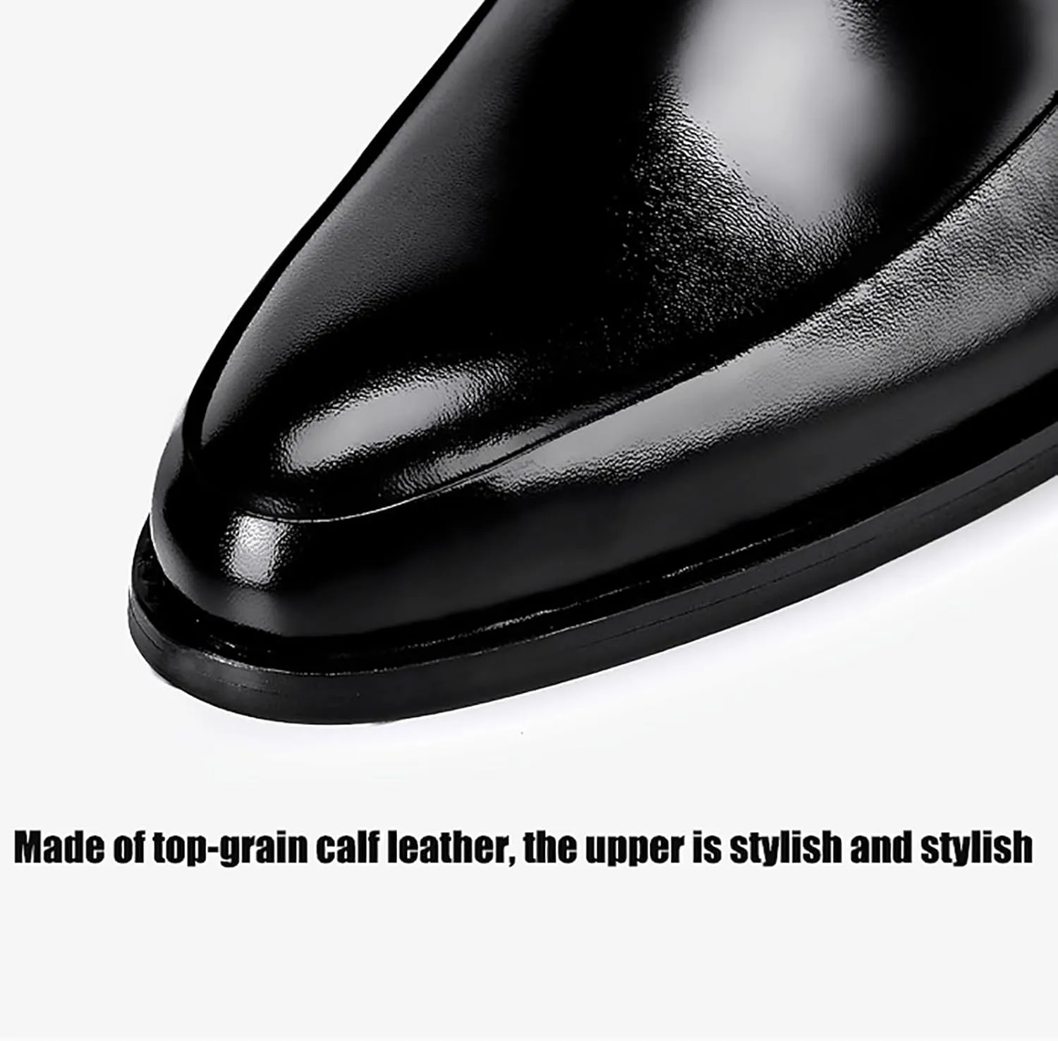 Men's Leather Dress Shoes for Formal Business Occasions Breathable Oxford Style with Non-Slip Sole Wedding Office Wear