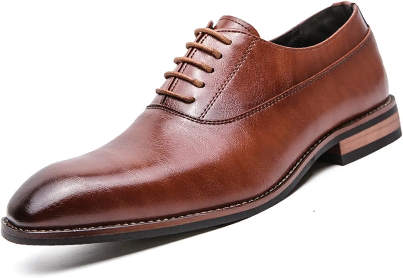 Men’s Leather Oxford Dress Shoes Classic Formal Oxfords Comfortable Business Shoes