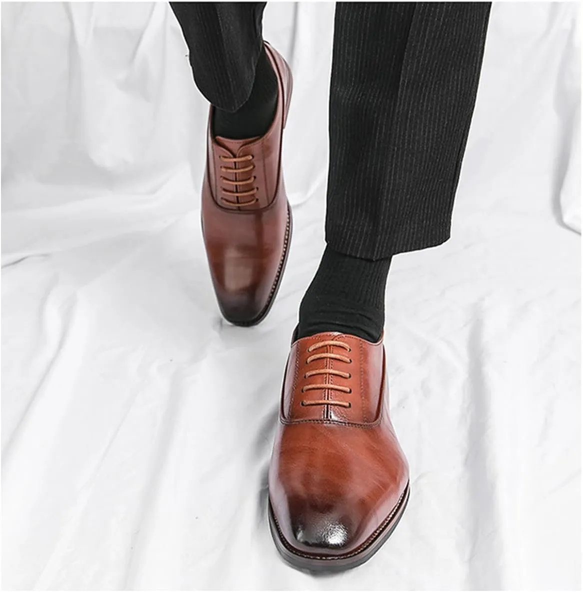 Men’s Leather Oxford Dress Shoes Classic Formal Oxfords Comfortable Business Shoes