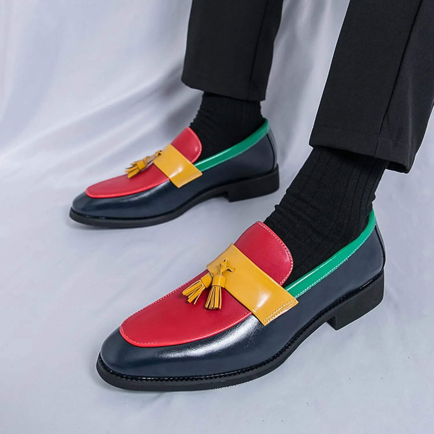 Men's Loafers Classic Business Formal Uniform Prom Casual Walking Oxford Leather Shoes