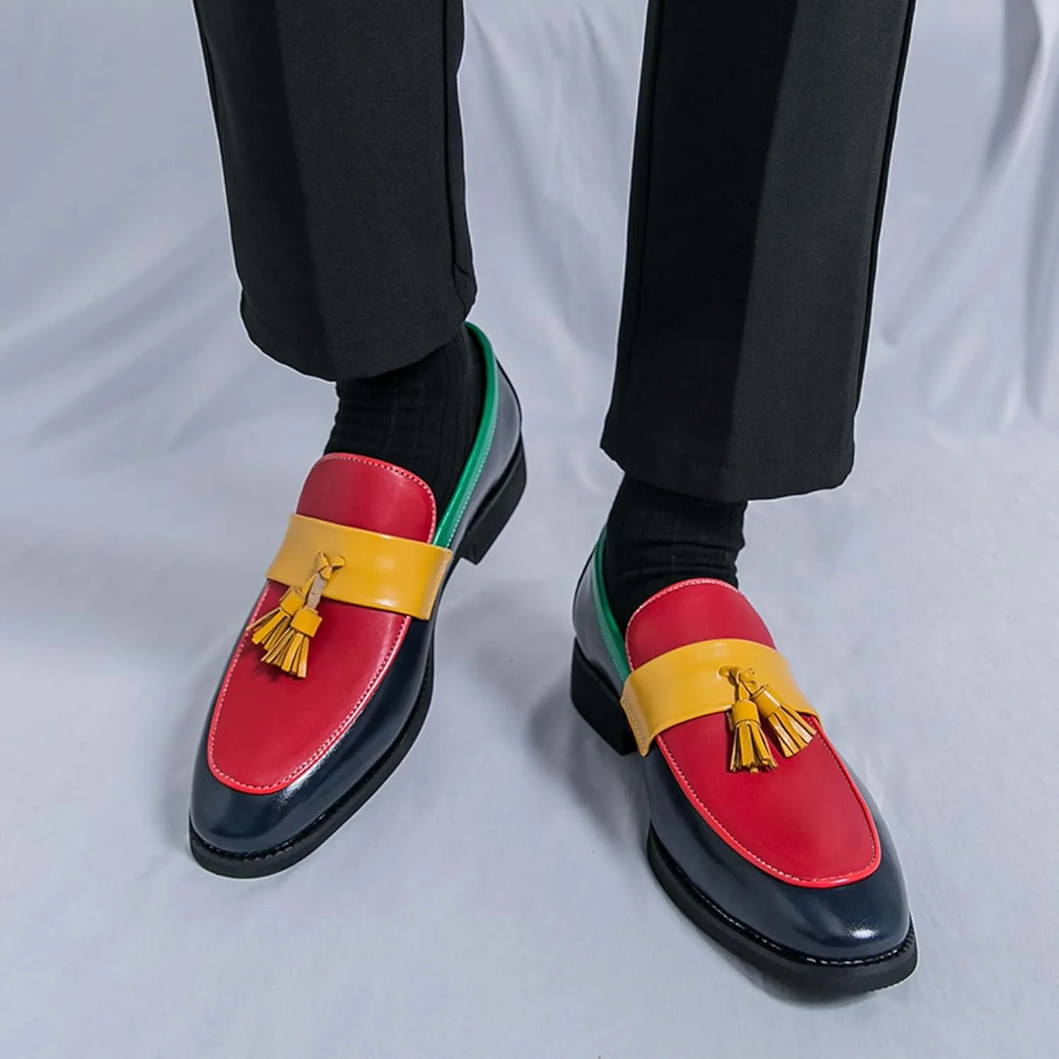 Men's Loafers Classic Business Formal Uniform Prom Casual Walking Oxford Leather Shoes
