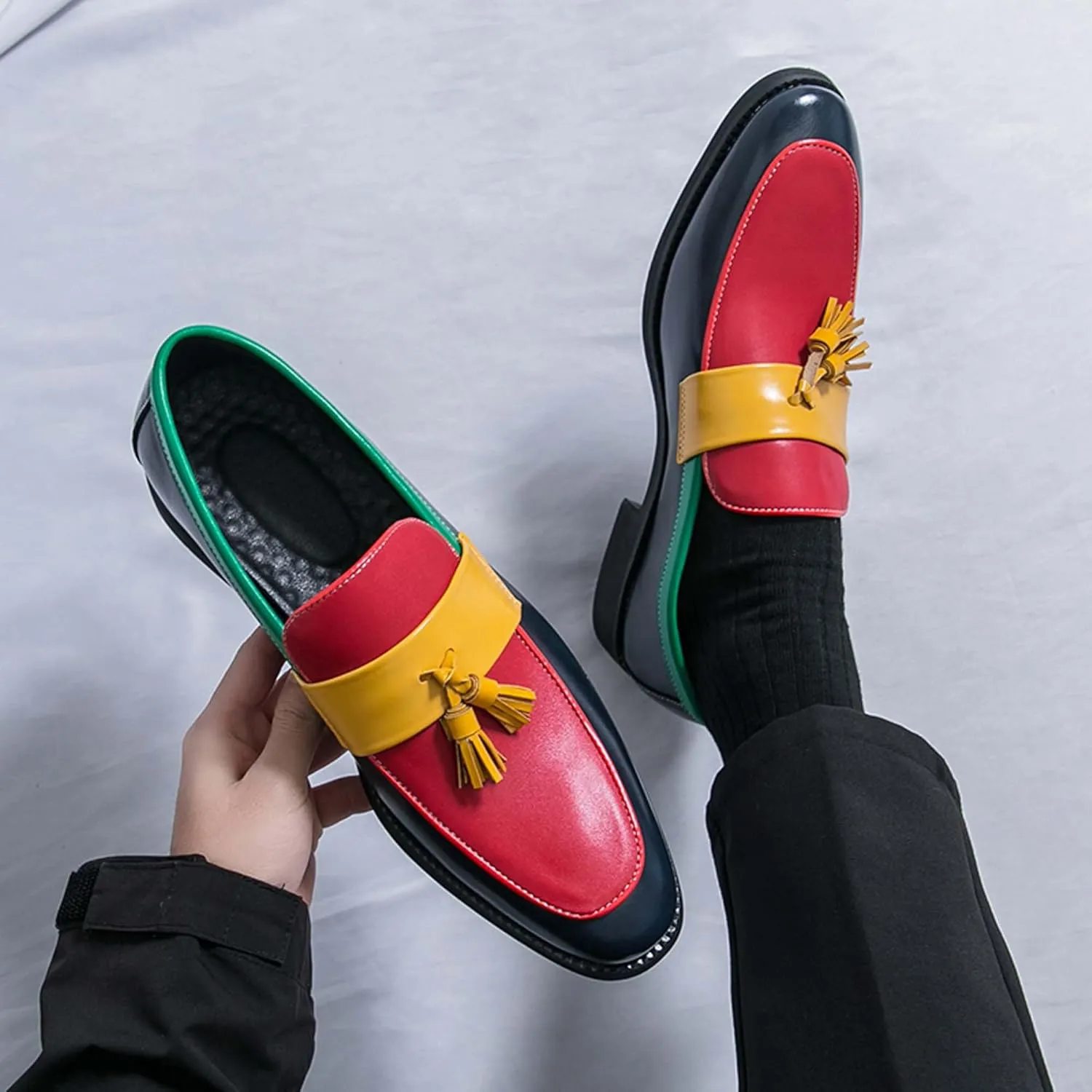 Men's Loafers Classic Business Formal Uniform Prom Casual Walking Oxford Leather Shoes