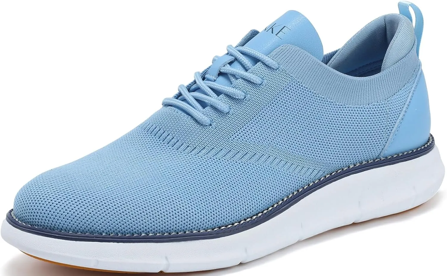 Men's Mesh Dress Shoes Casual Business Lace Up Oxford Sneakers Lightweight Breathable Walking Shoes Comfortable Thick Sole Tennis Footwear