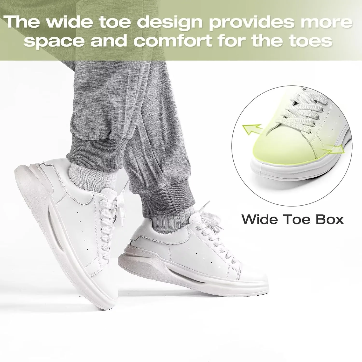 Men's Orthopedic Leather Dress Fashion Sneakers: Comfortable Arch Support Leather Oxfords for Plantar Fasciitis, Orthotic Flat Feet Casual Walking Shoes for Foot and Heel Pain Relief