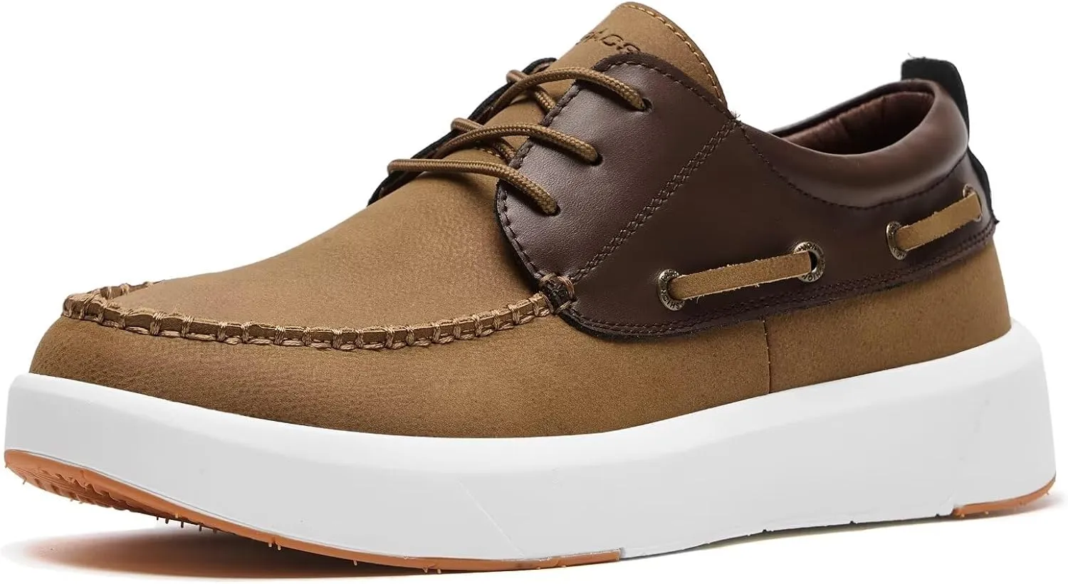 Men's Orthopedic Leather Dress Walking Shoes: Comfortable Achilles Tendonitis Arch Support Cushion Working Sneakers, Cushion Soft Business Plantar Fasciitis Thick Sole Oxfords Brown Size 10.5