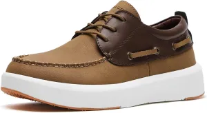 Men's Orthopedic Leather Dress Walking Shoes: Comfortable Achilles Tendonitis Arch Support Cushion Working Sneakers, Cushion Soft Business Plantar Fasciitis Thick Sole Oxfords Brown Size 10.5