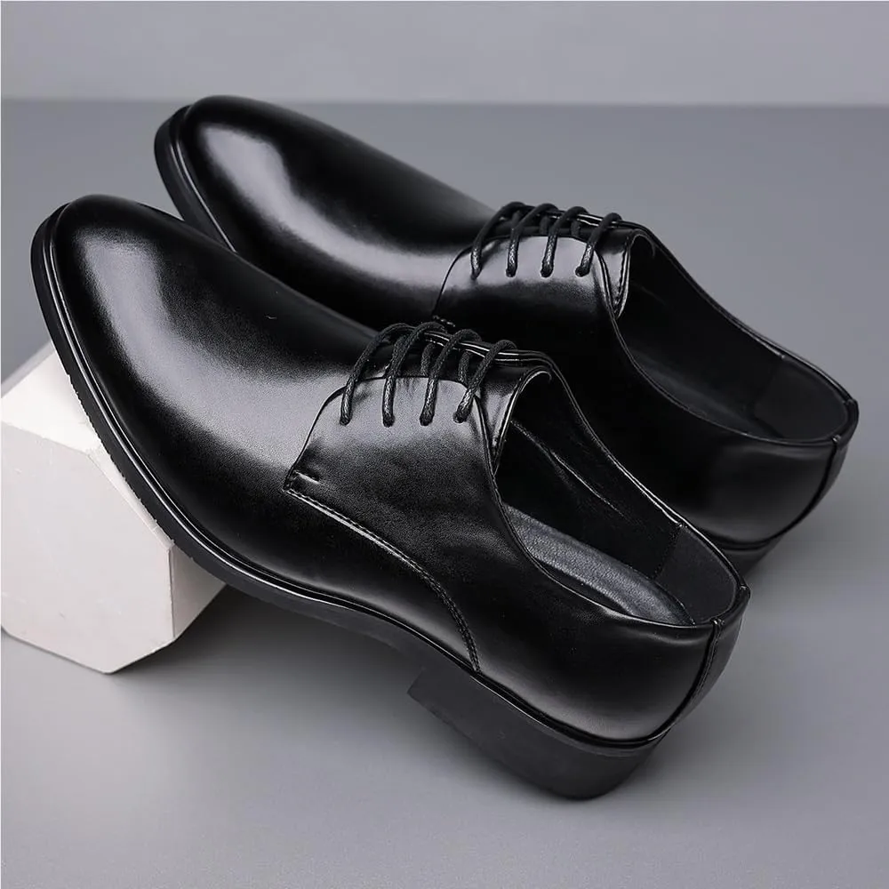 Mens Oxford Dress Shoes Business Leather Lace Up Breathable Brogue Casual Outdoor Comfortable Shoes for Men
