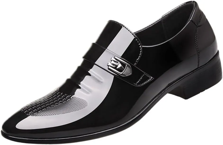 Mens Oxford Dress Shoes Slip On Comfortable Modern Classic Formal Casual Business Wedding Work Shoes