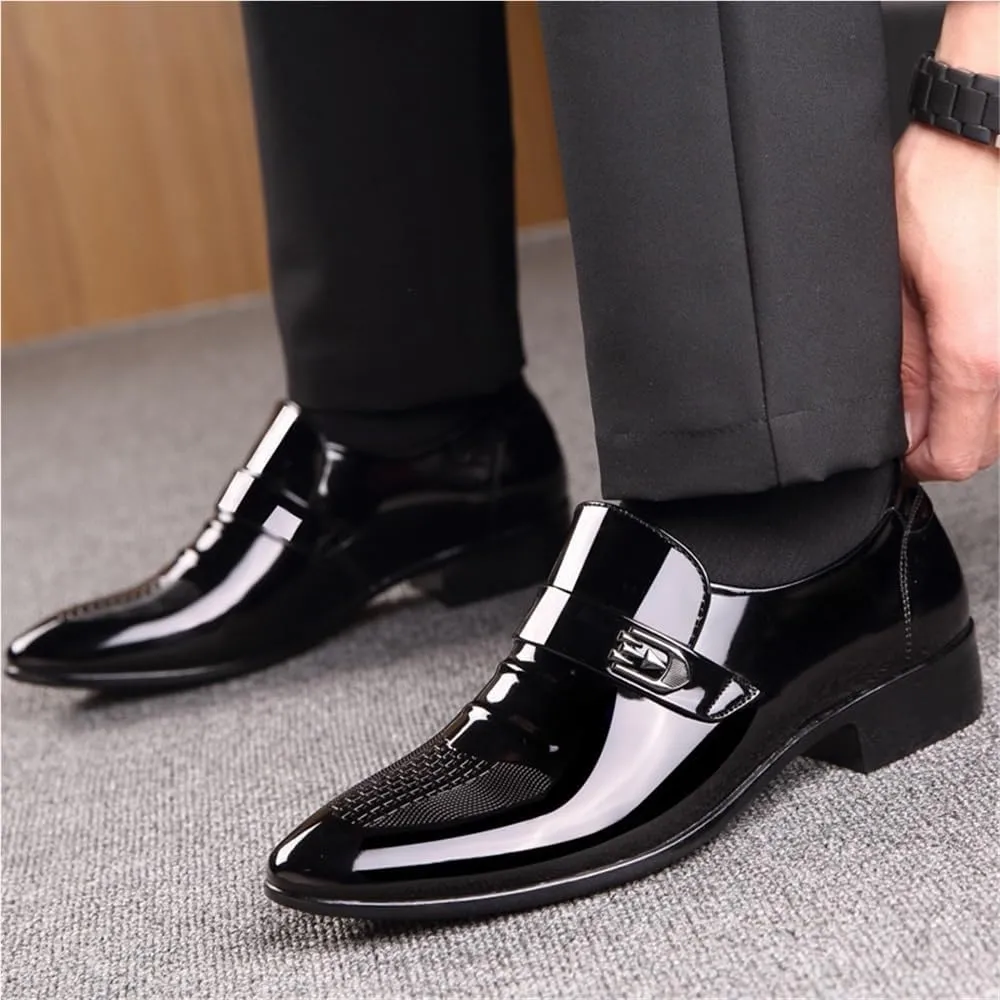 Mens Oxford Dress Shoes Slip On Comfortable Modern Classic Formal Casual Business Wedding Work Shoes